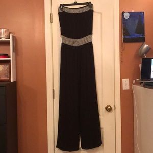 Black Strapless Jumpsuit